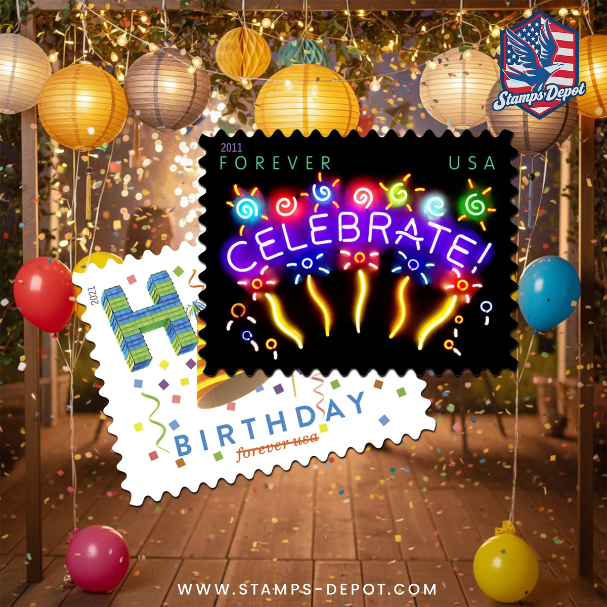 Celebrations & Thanks U.S. Stamps | Greeting & Appreciation Designs