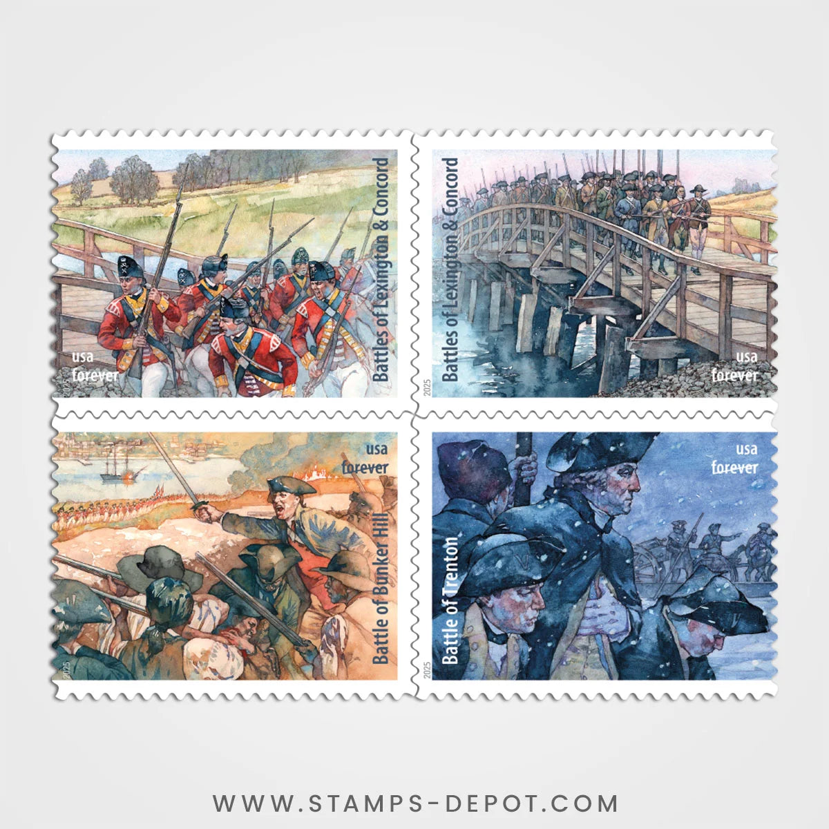 Battlefields of the American Revolution Stamps