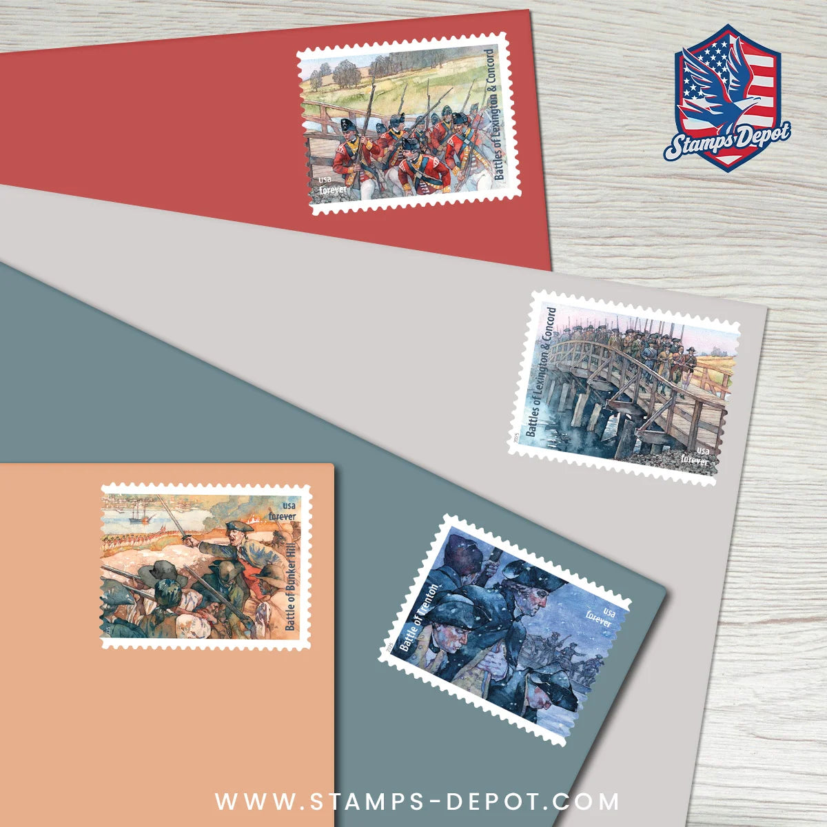 Battlefields of the American Revolution Stamps
