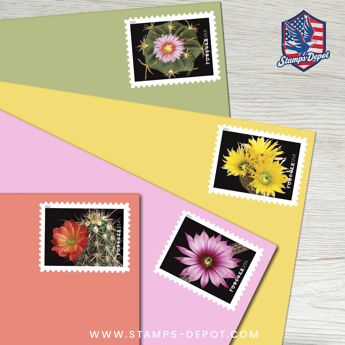 Cactus Flowers Stamps