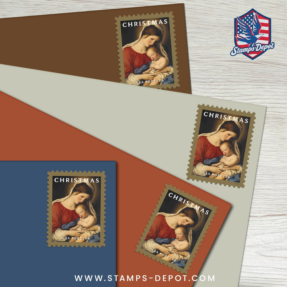 Christmas Madonna and Child Stamps