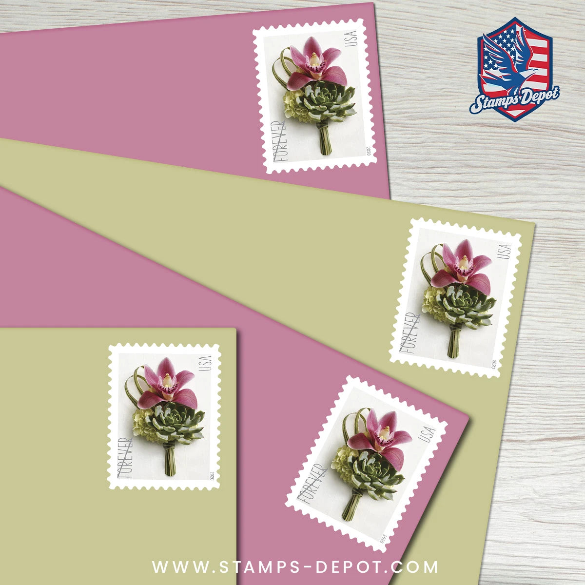 Contemporary Boutonniere Stamps
