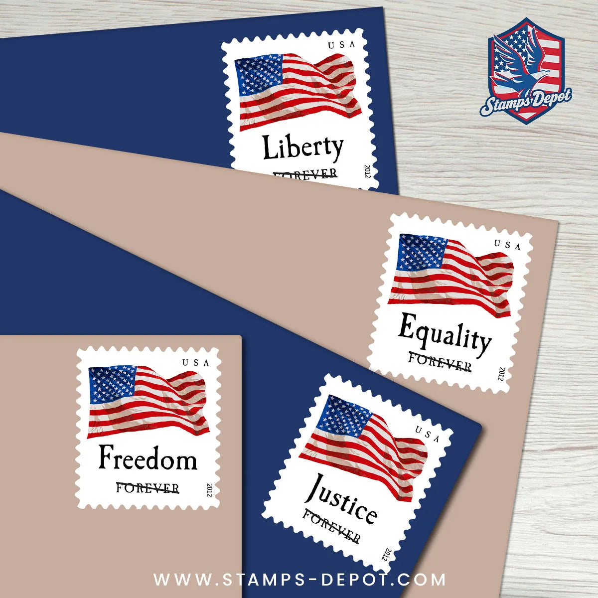 Four Flags Stamps