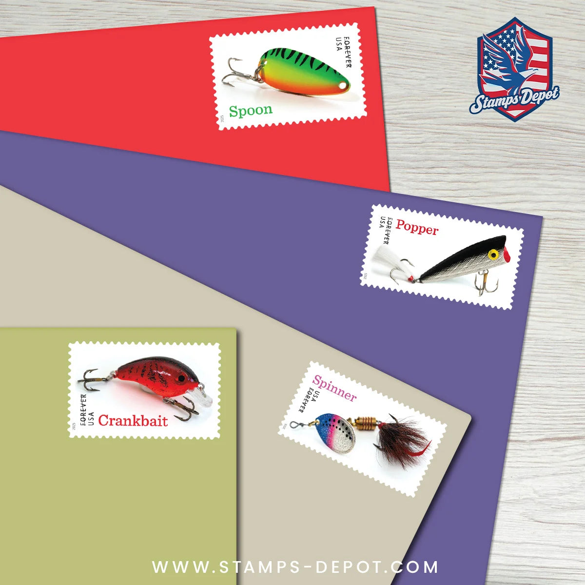 Freshwater Fishing Lures Stamps