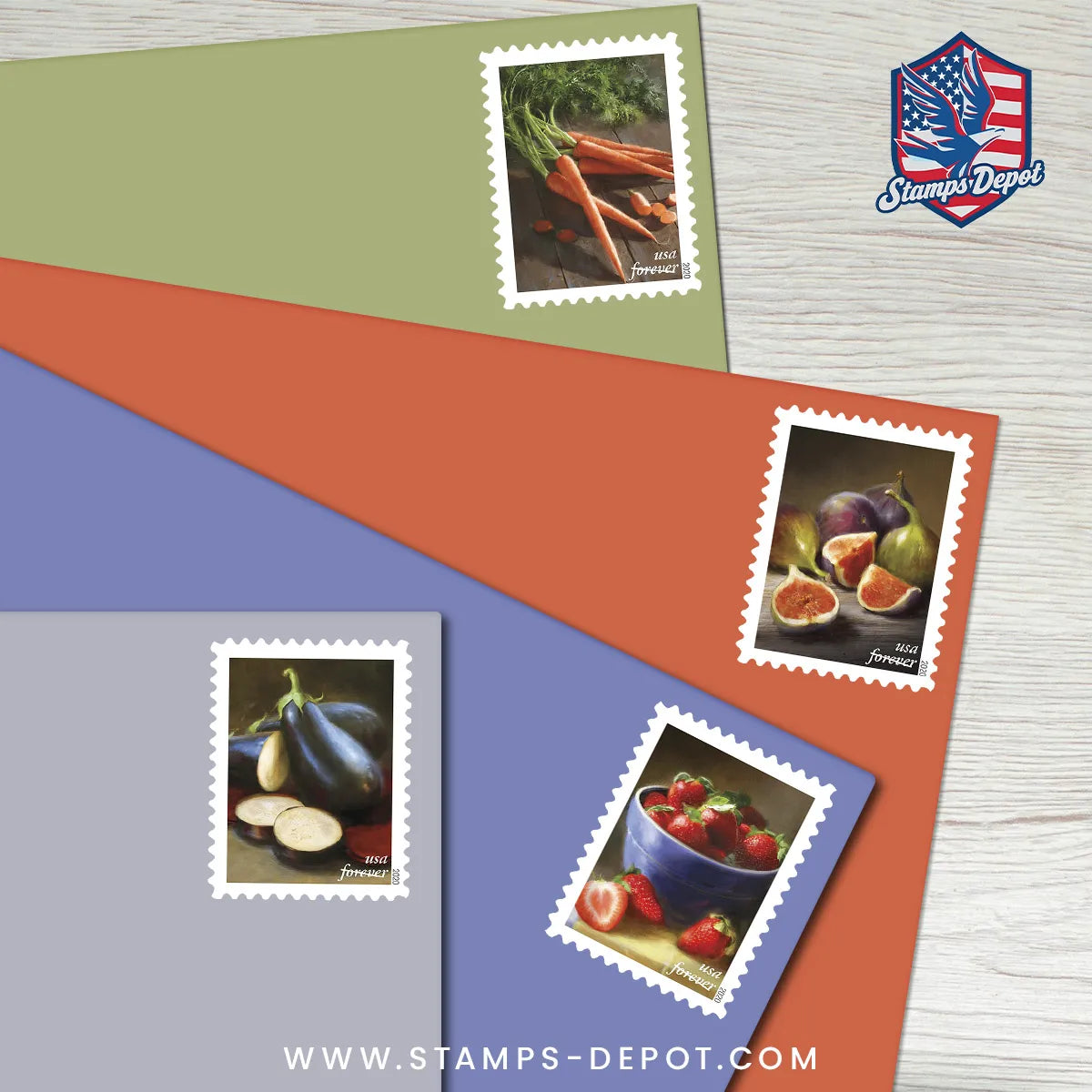 Fruits and Vegetables Stamps