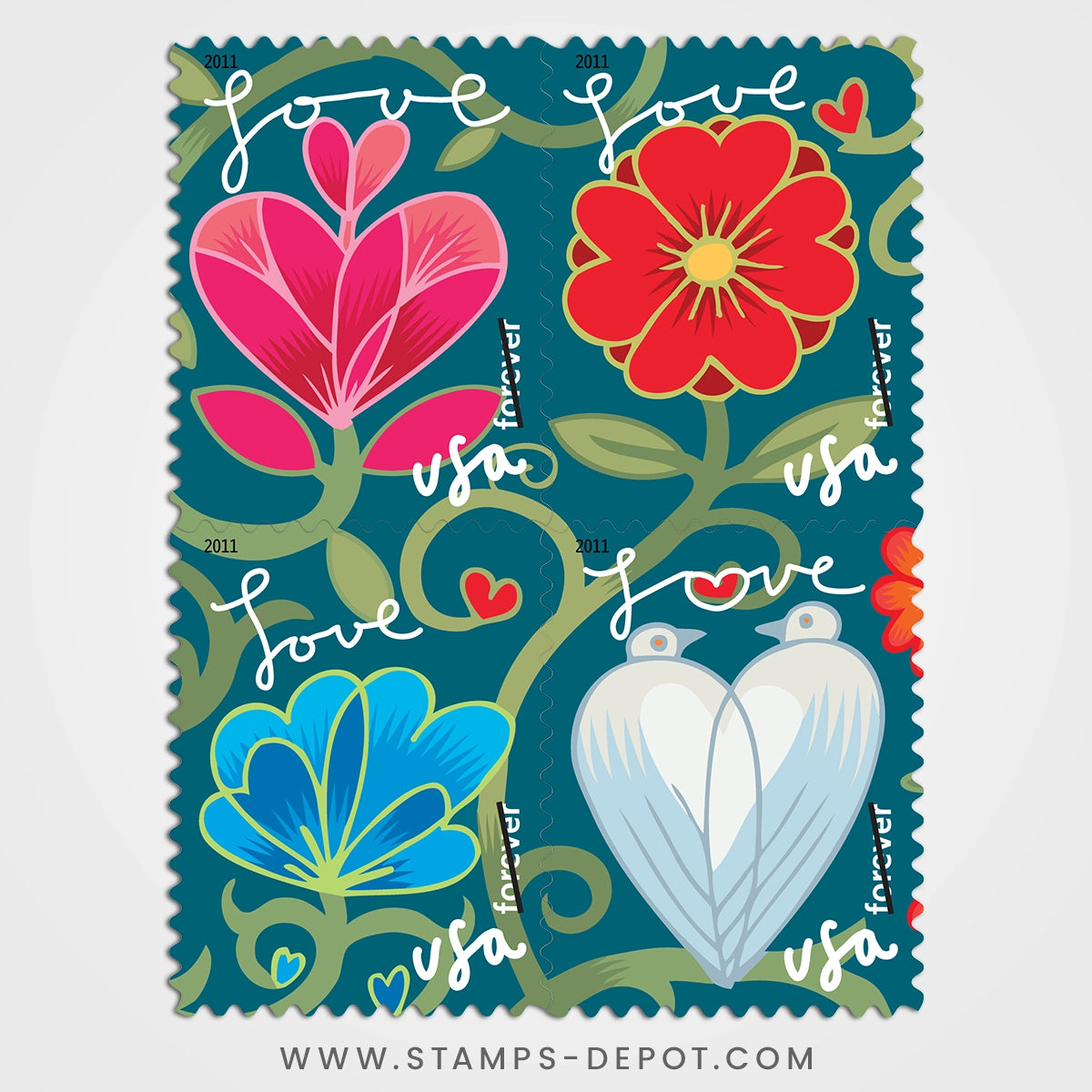 Garden of Love Stamps