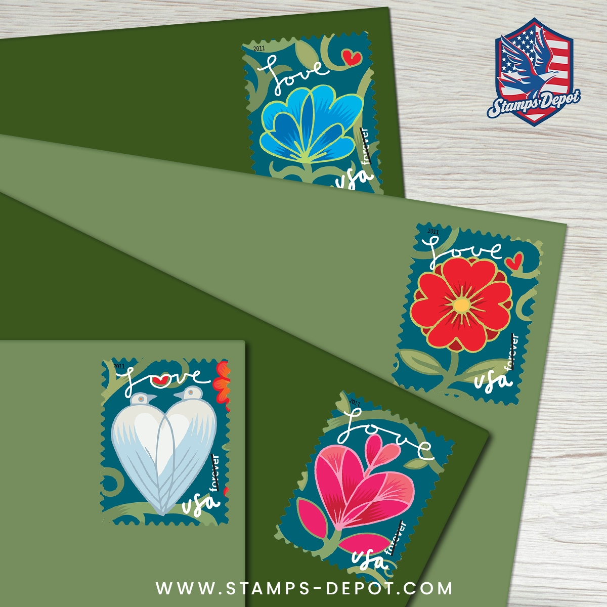 Garden of Love Stamps