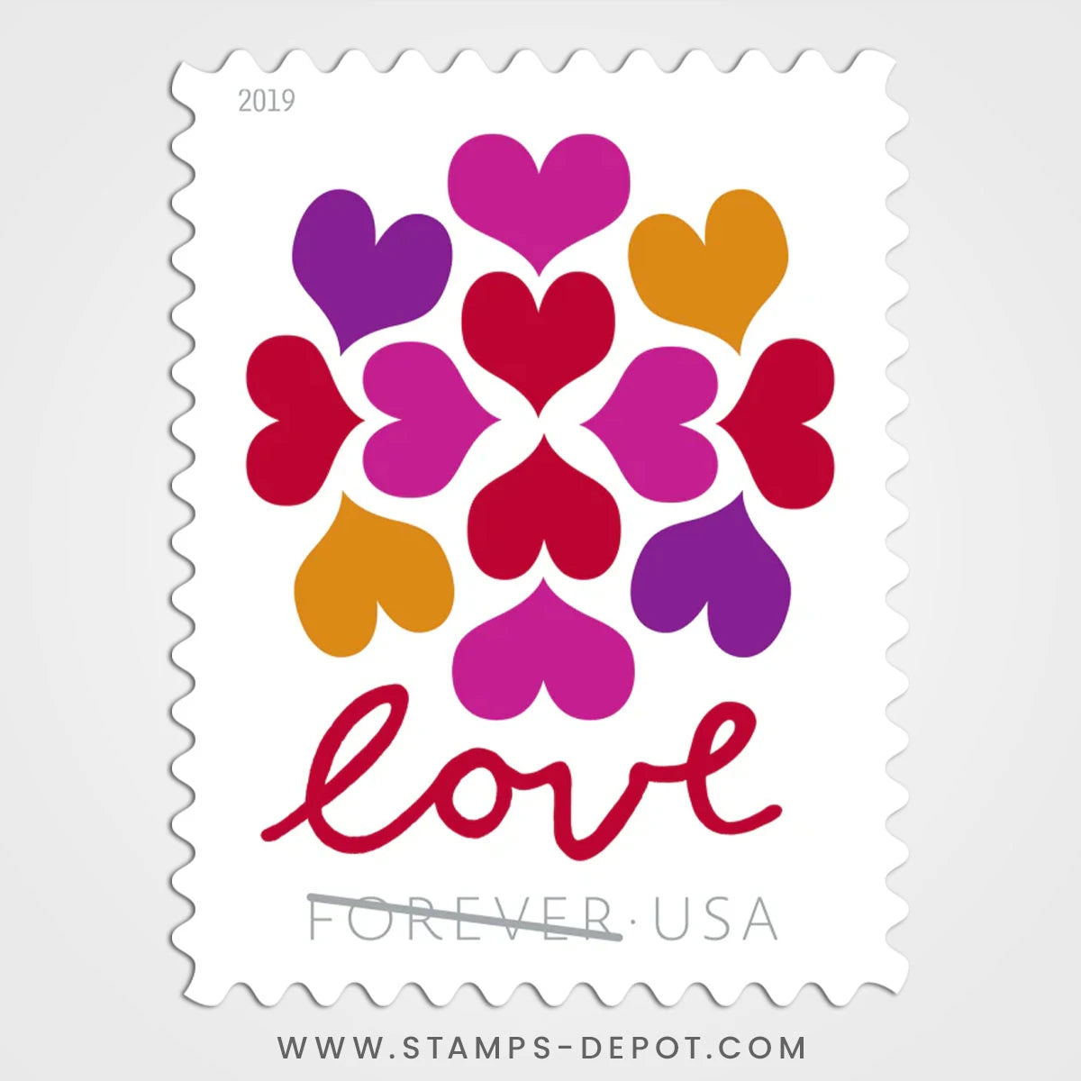Hearts Blossom Stamps