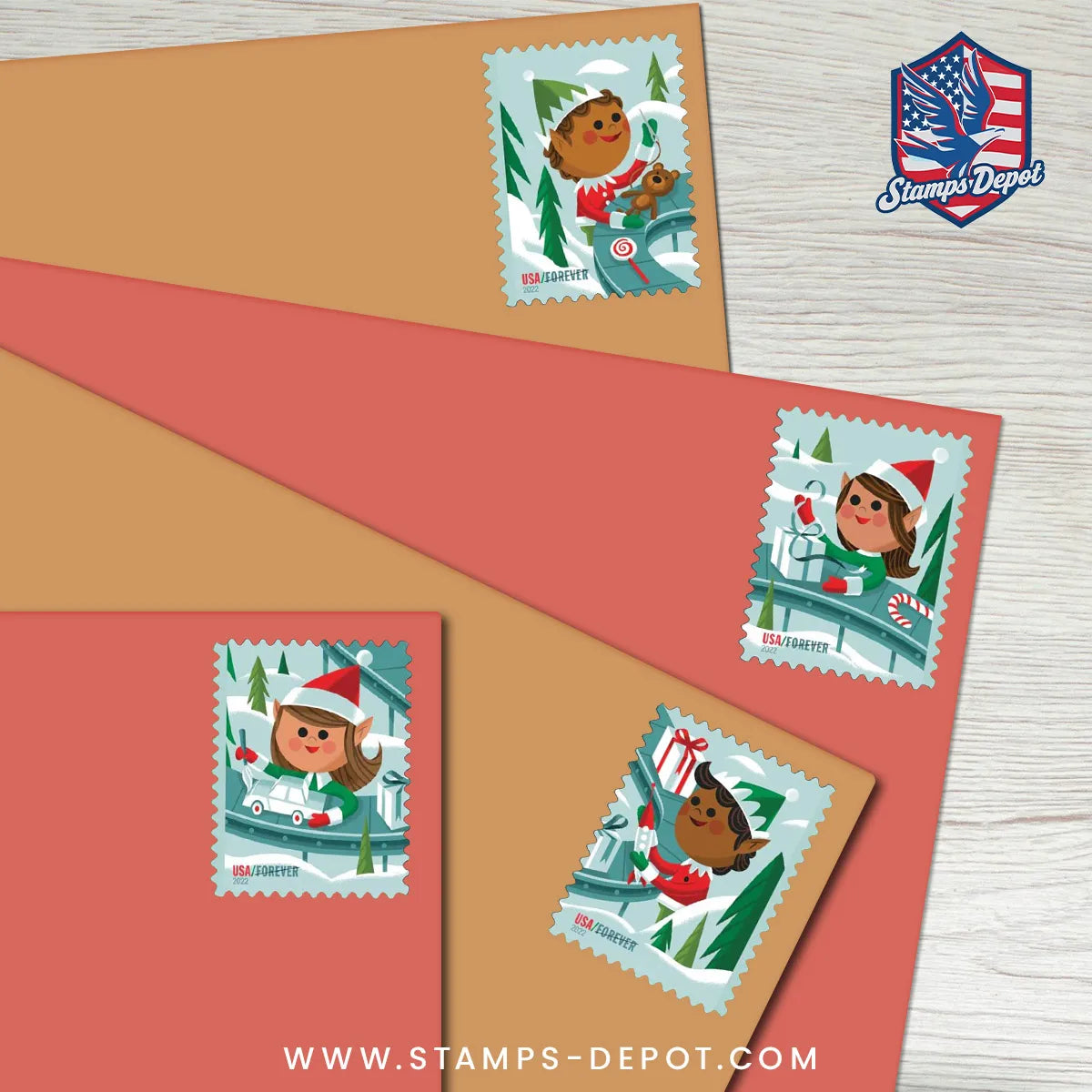 Holiday Elves Stamps