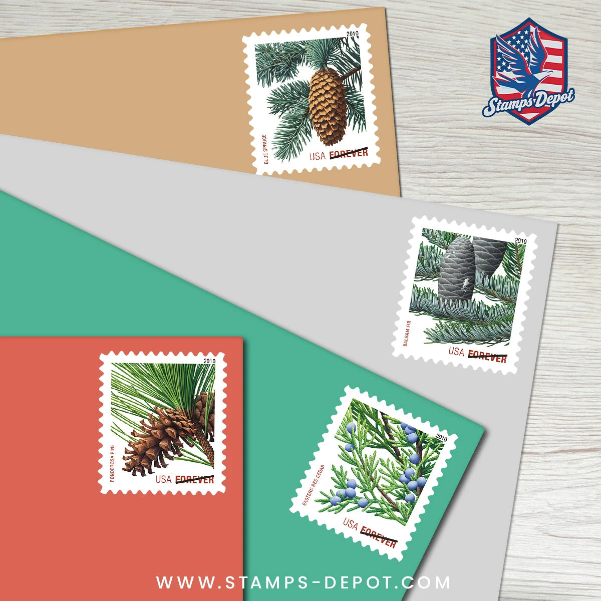 Holiday Evergreens Stamps
