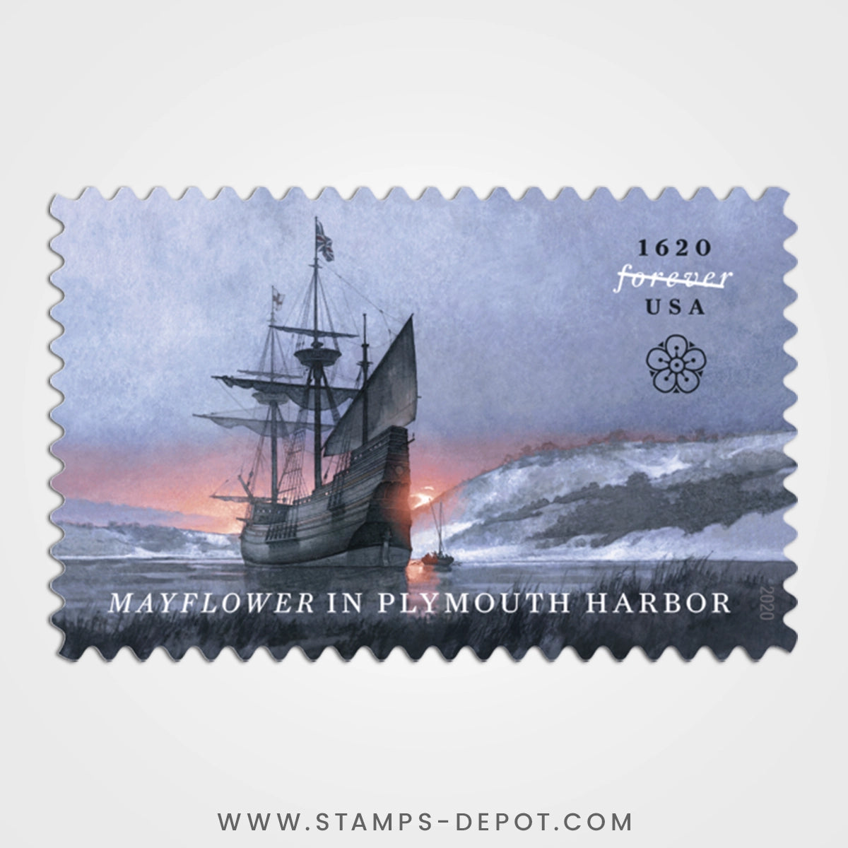 Mayflower in Plymouth Harbor Stamps
