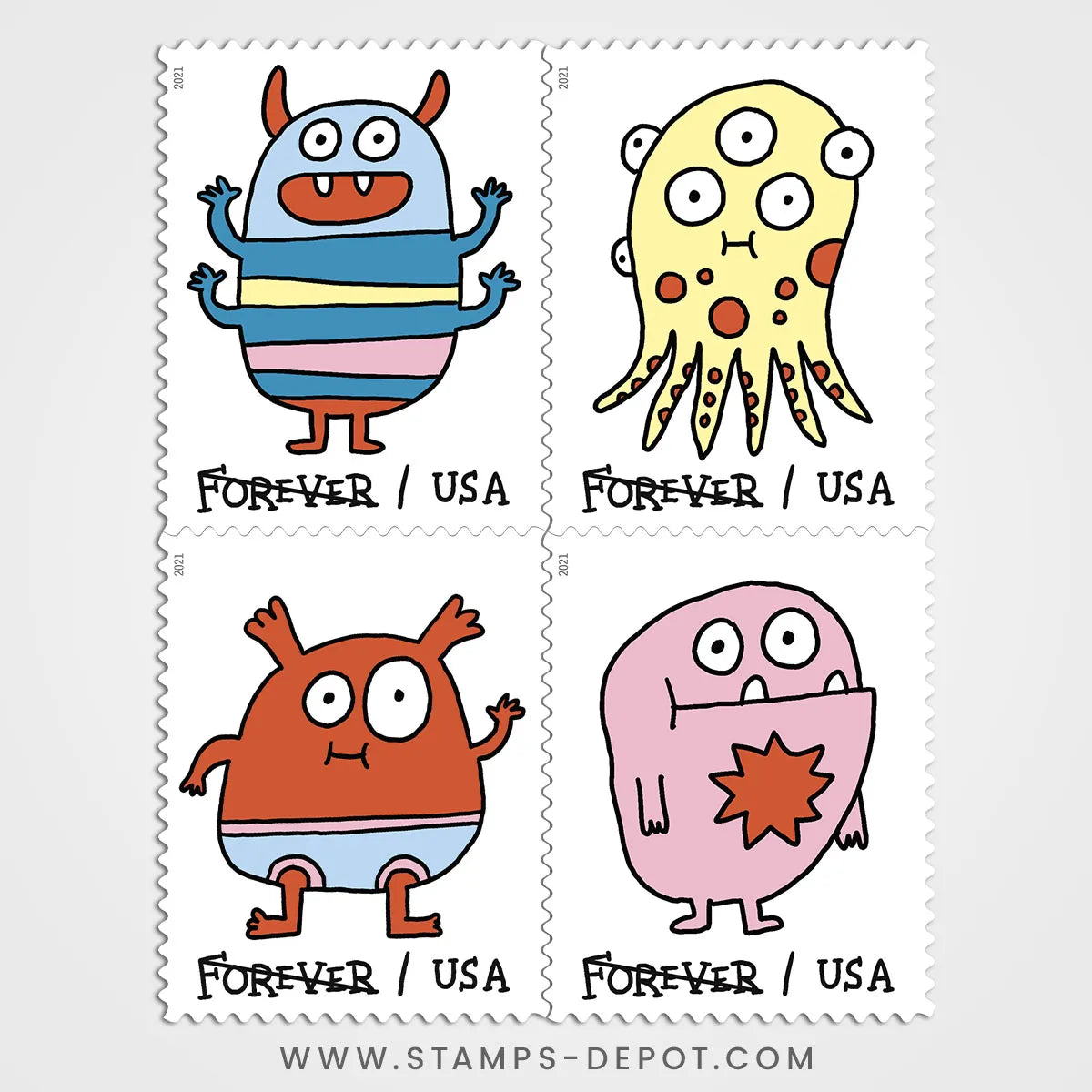 Message Monsters Stamps