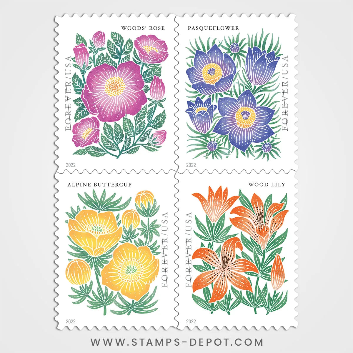 Mountain Flora Stamps