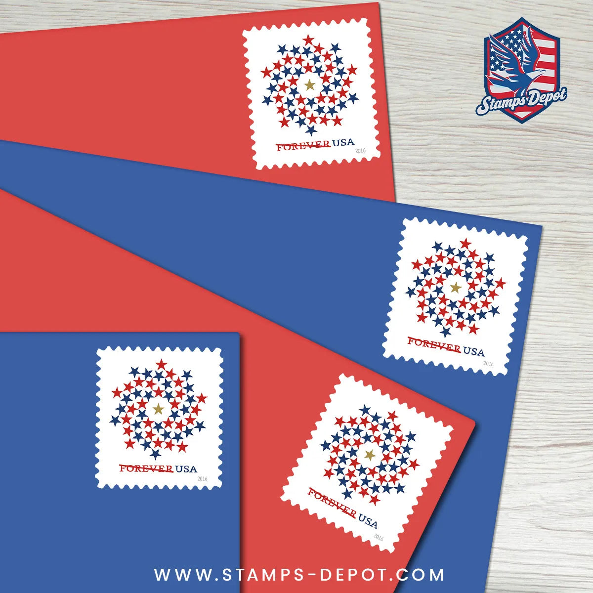 Patriotic Spiral Stamps