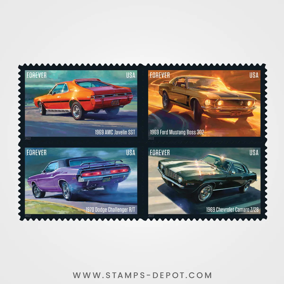 Pony Cars Stamps