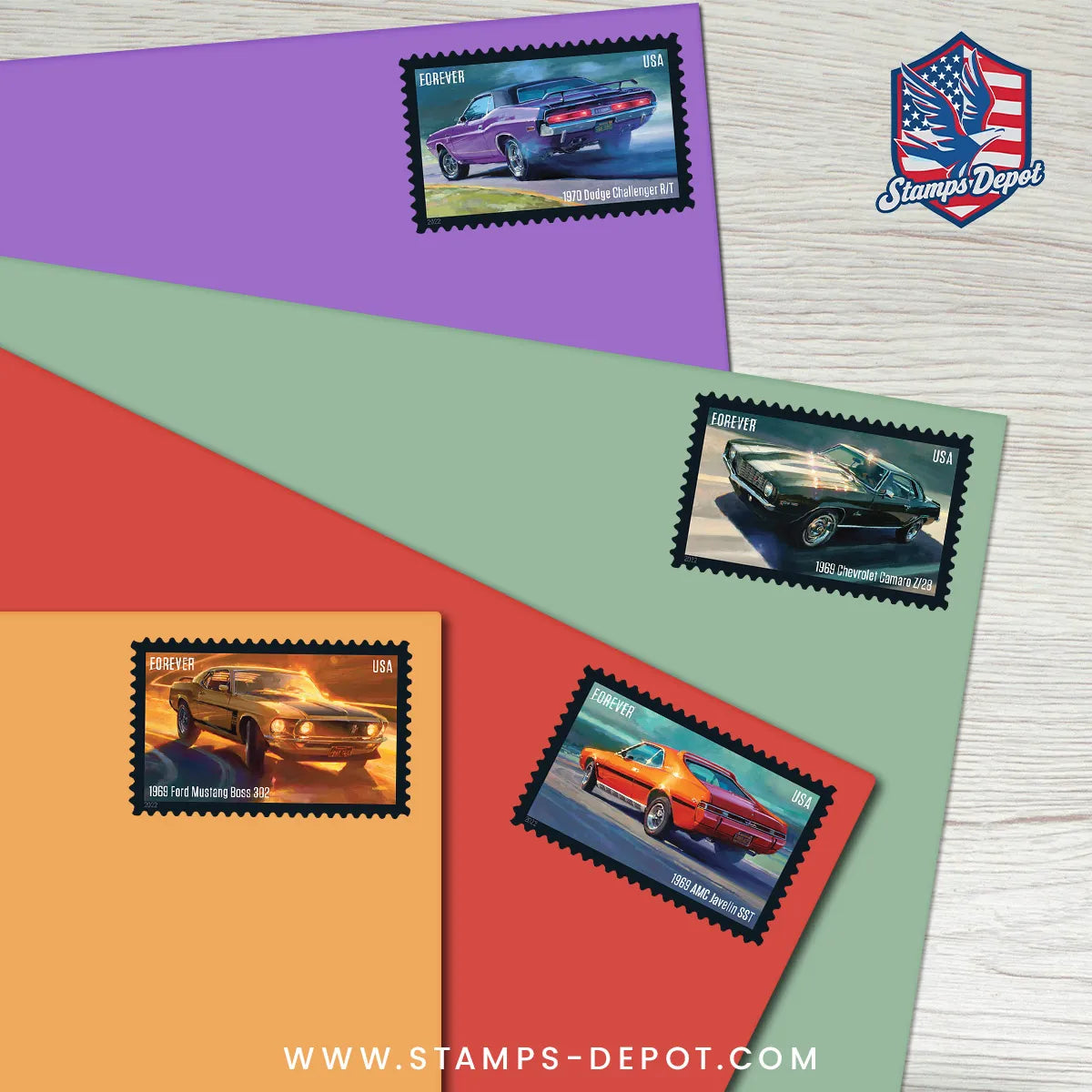 Pony Cars Stamps