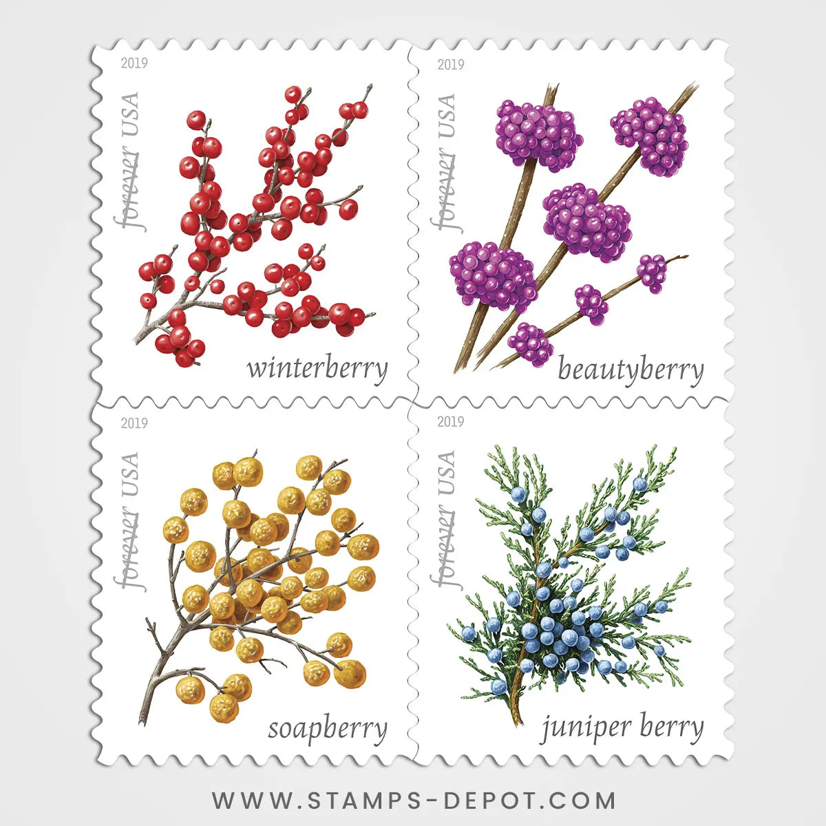 Winter Berries Stamps